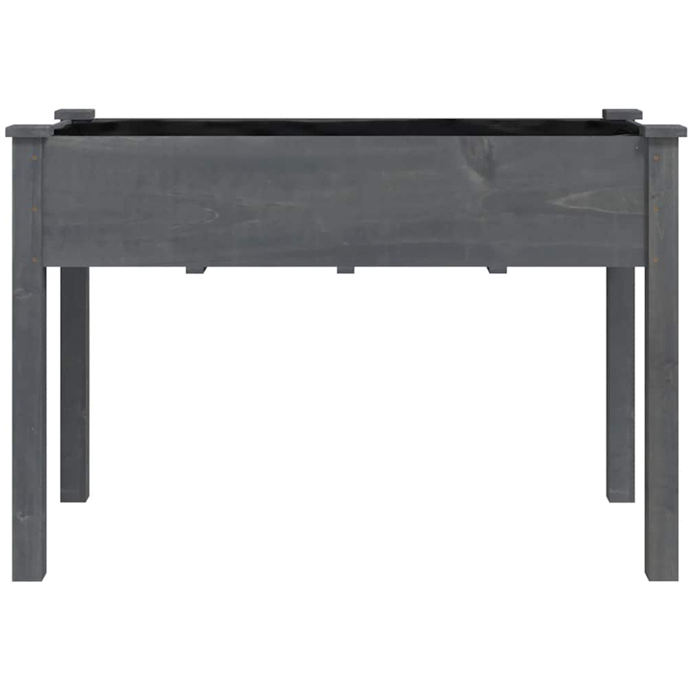 vidaXL Grey Fir Wood Garden Planter with Liner 76 x 59 x 118cm Image 3