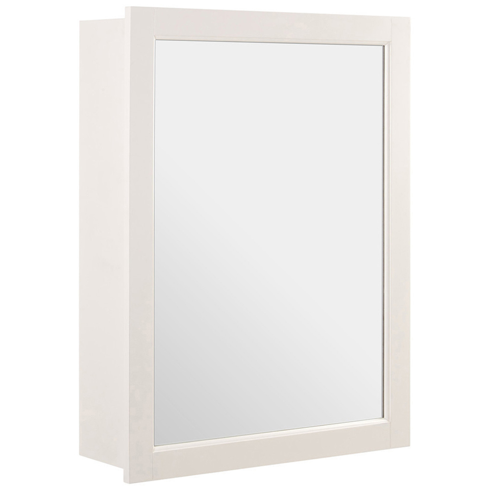 Premier Housewares White Mirror Bathroom Cabinet Image 2