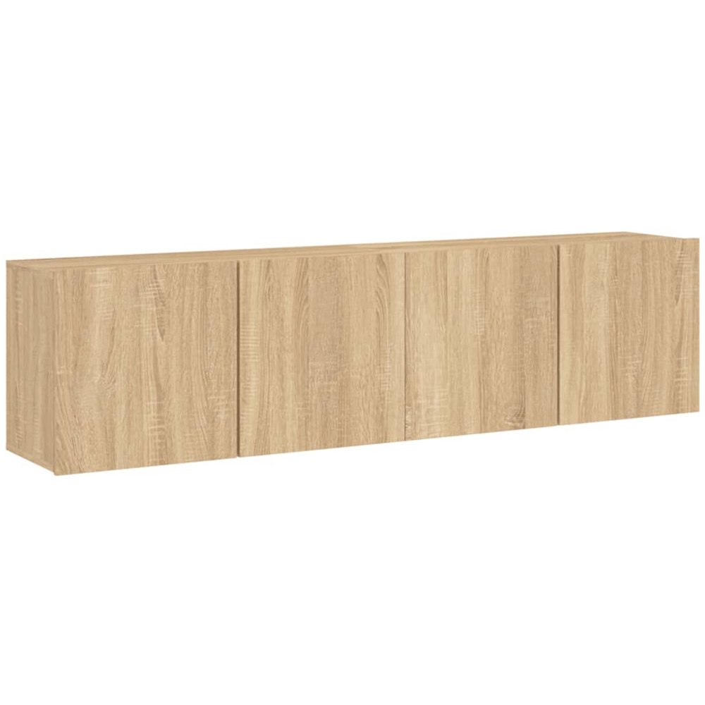 vidaXL 2 Door Sonoma Oak Wall Mounted TV Cabinet Set of 2 Image 2