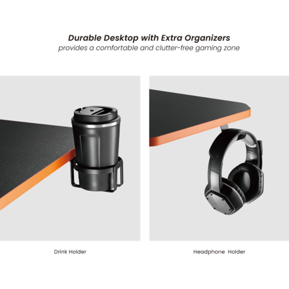 Maplin Gaming Desk Black Image 6