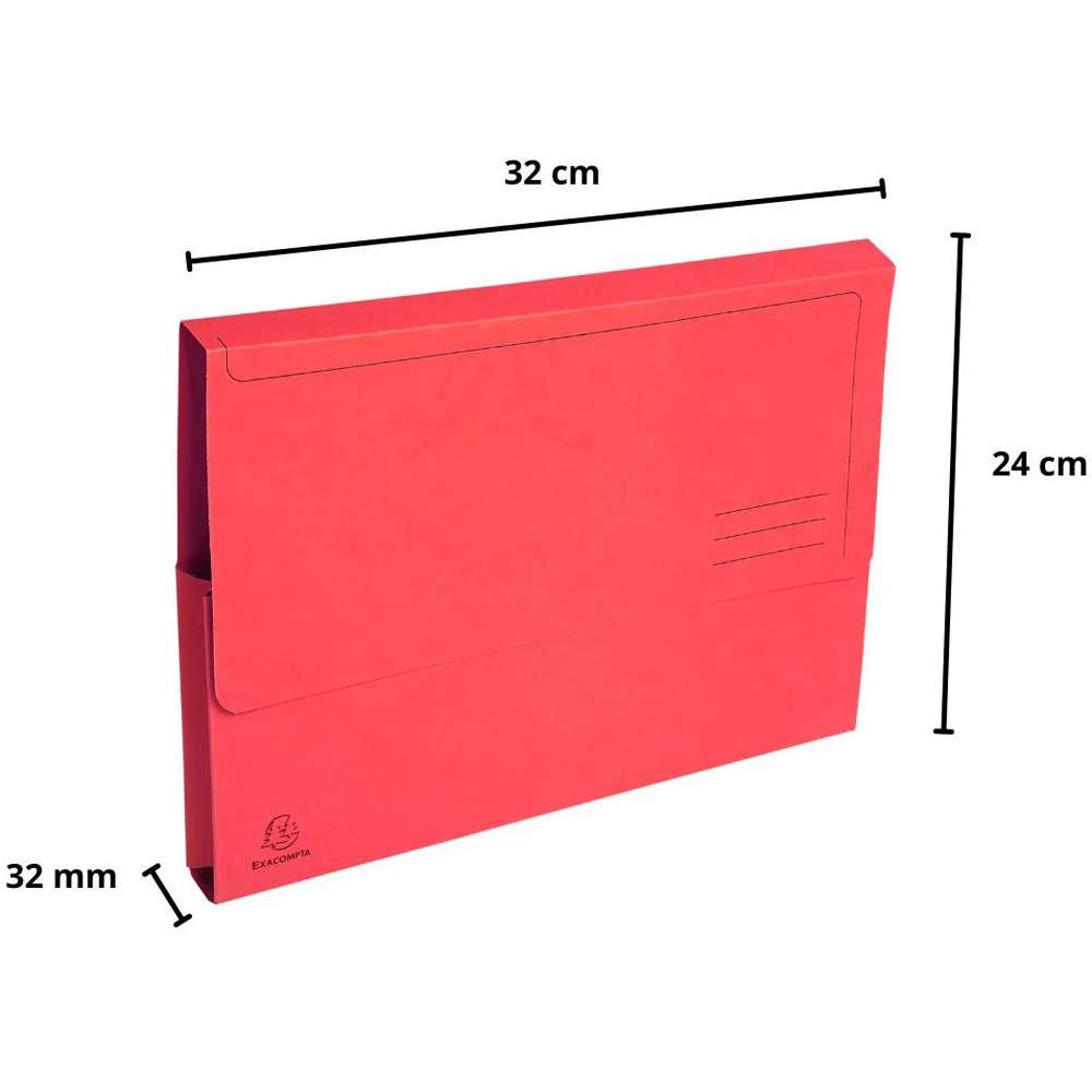 Exacompta Forever Red Recycled A4 Document Wallet 10 Pack Image 4