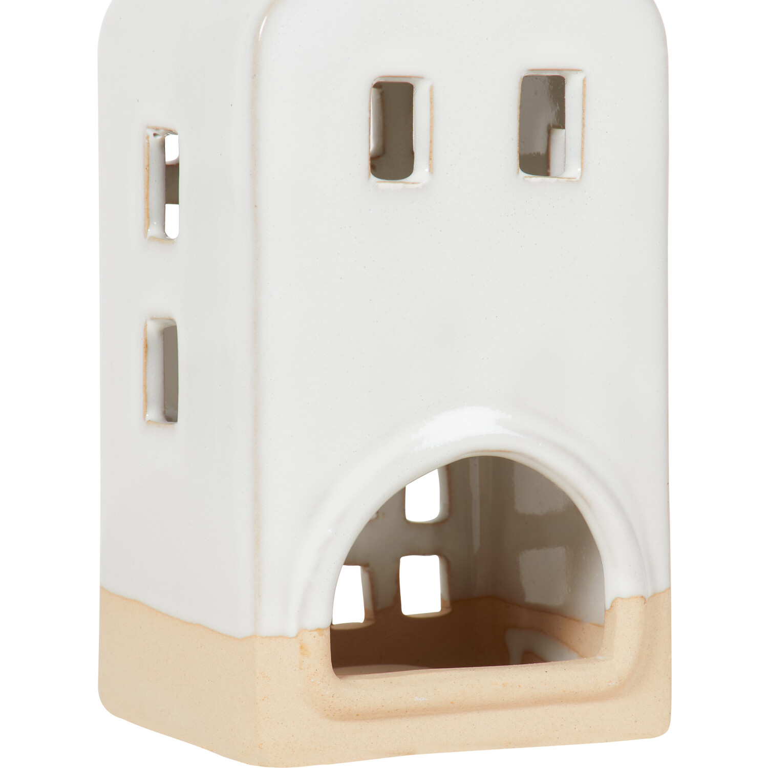 Porcelain Tealight Holder House - White Image 4