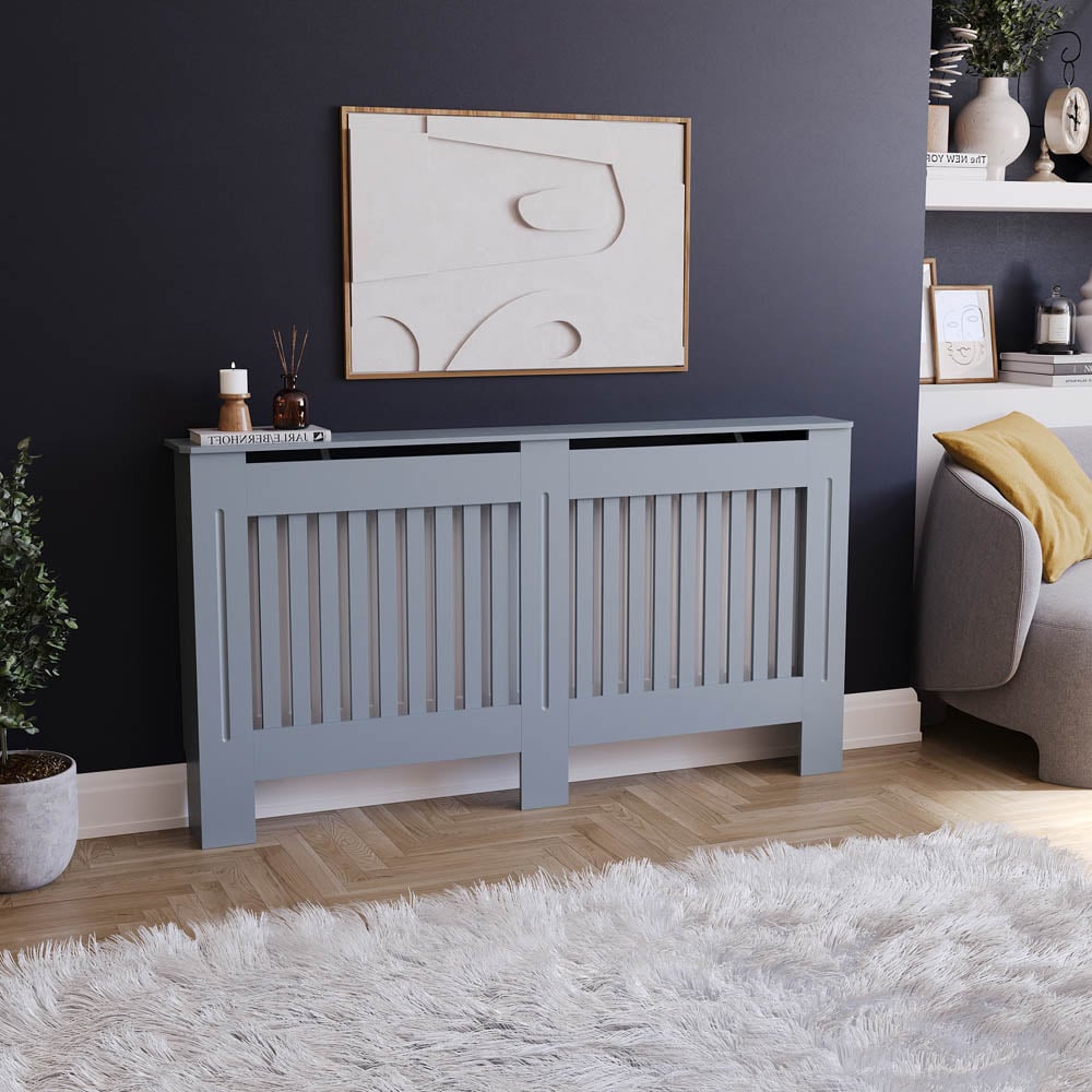 Vida Designs Chelsea Grey Large Radiator Cover Image 2