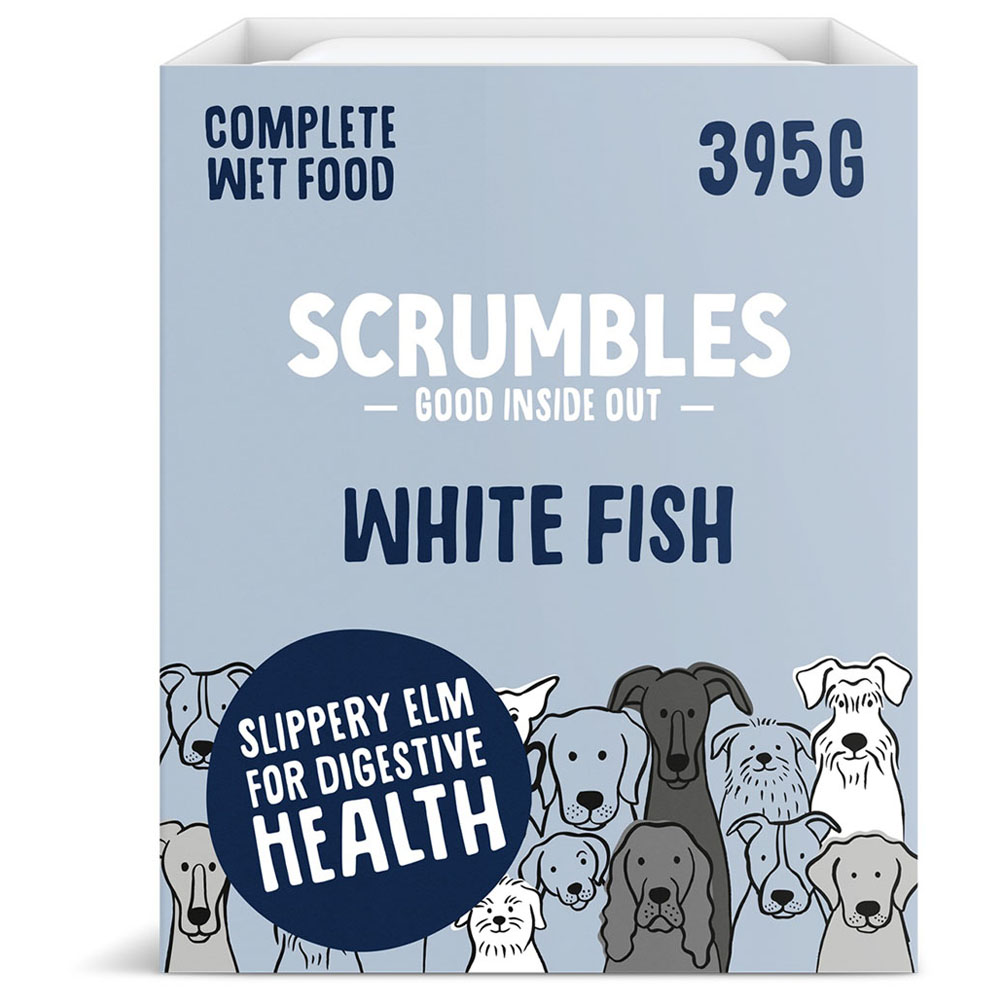 Scrumbles White Fish Wet Dog Food 395g Image 1