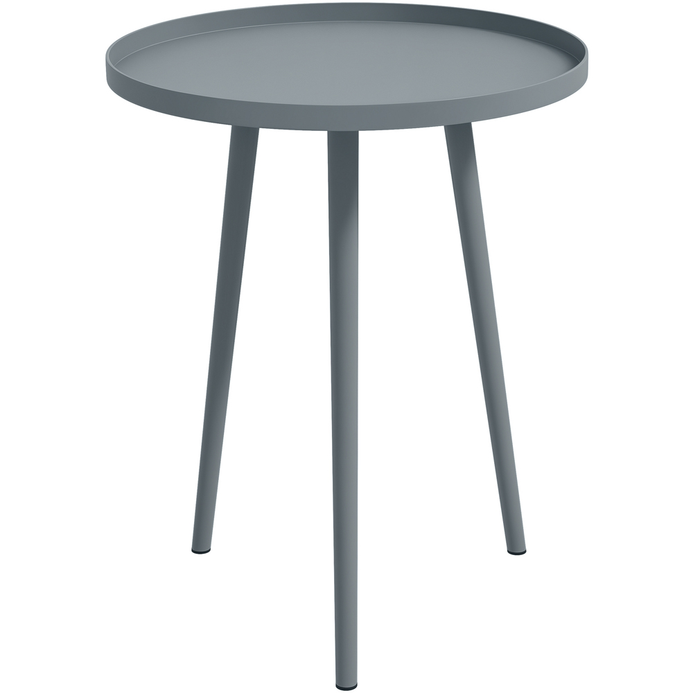 Outsunny Grey Round Garden Coffee Table Image 2