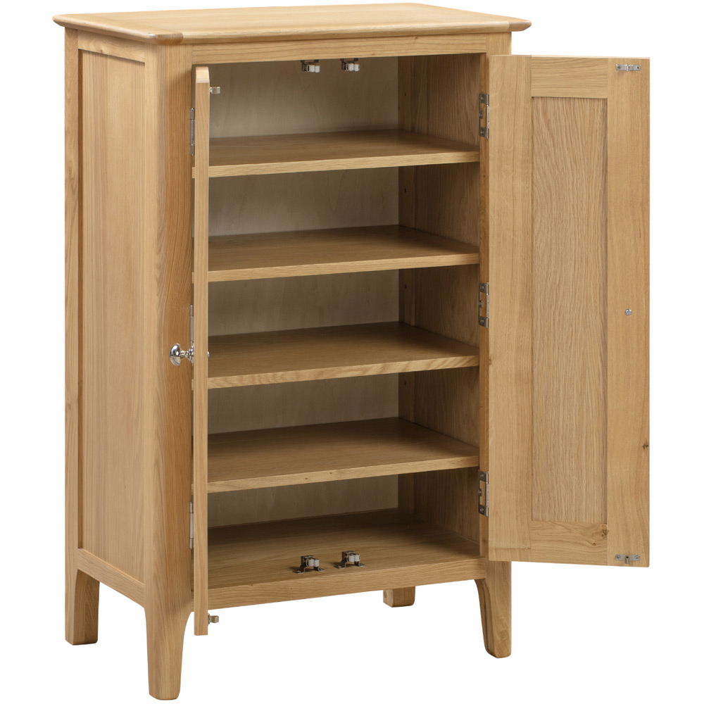 Julian Bowen Cotswold Oak and Veener Shoe Cupboard Image 3