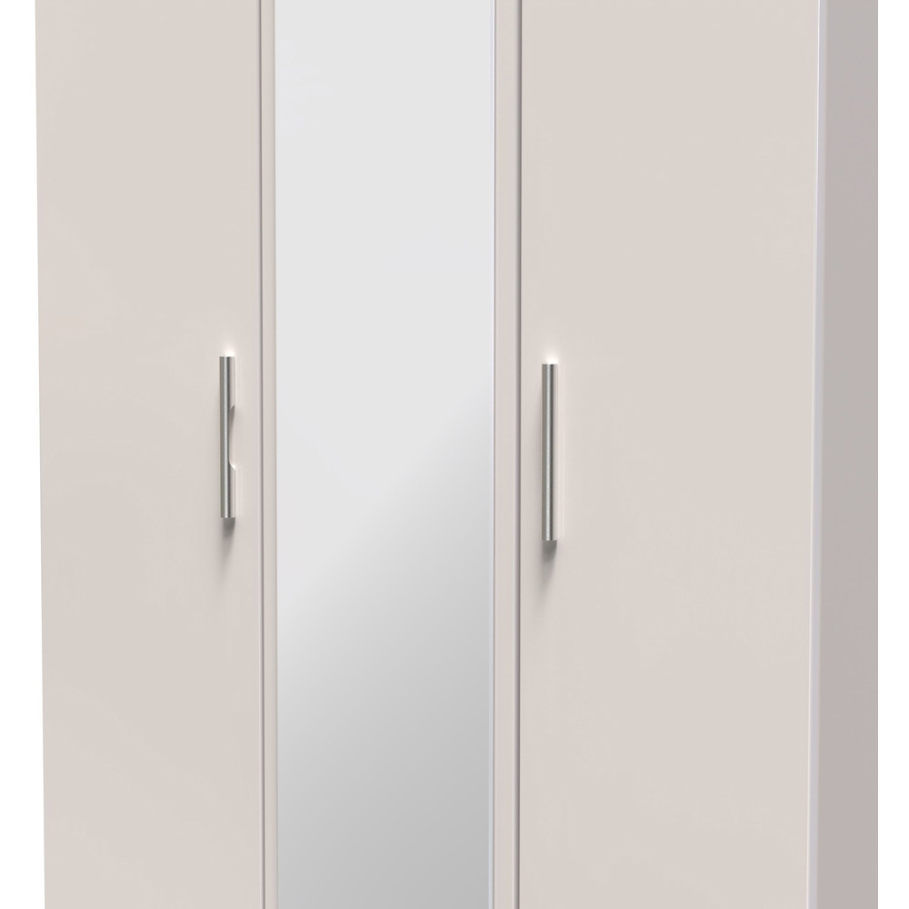 Crowndale Knightsbridge 3 Door Kashmir Gloss Mirror Wardrobe Ready Assembled Image 5