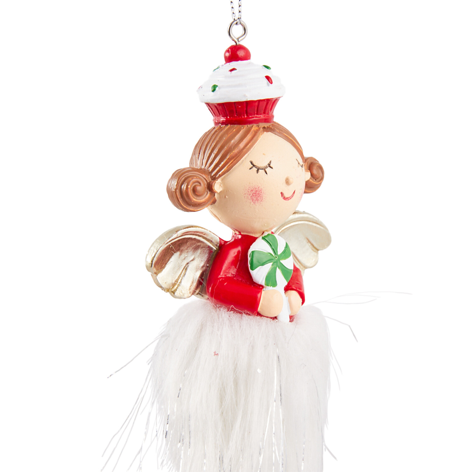 Scrumptious Hanging Fairy Decoration - White and Red Image 2