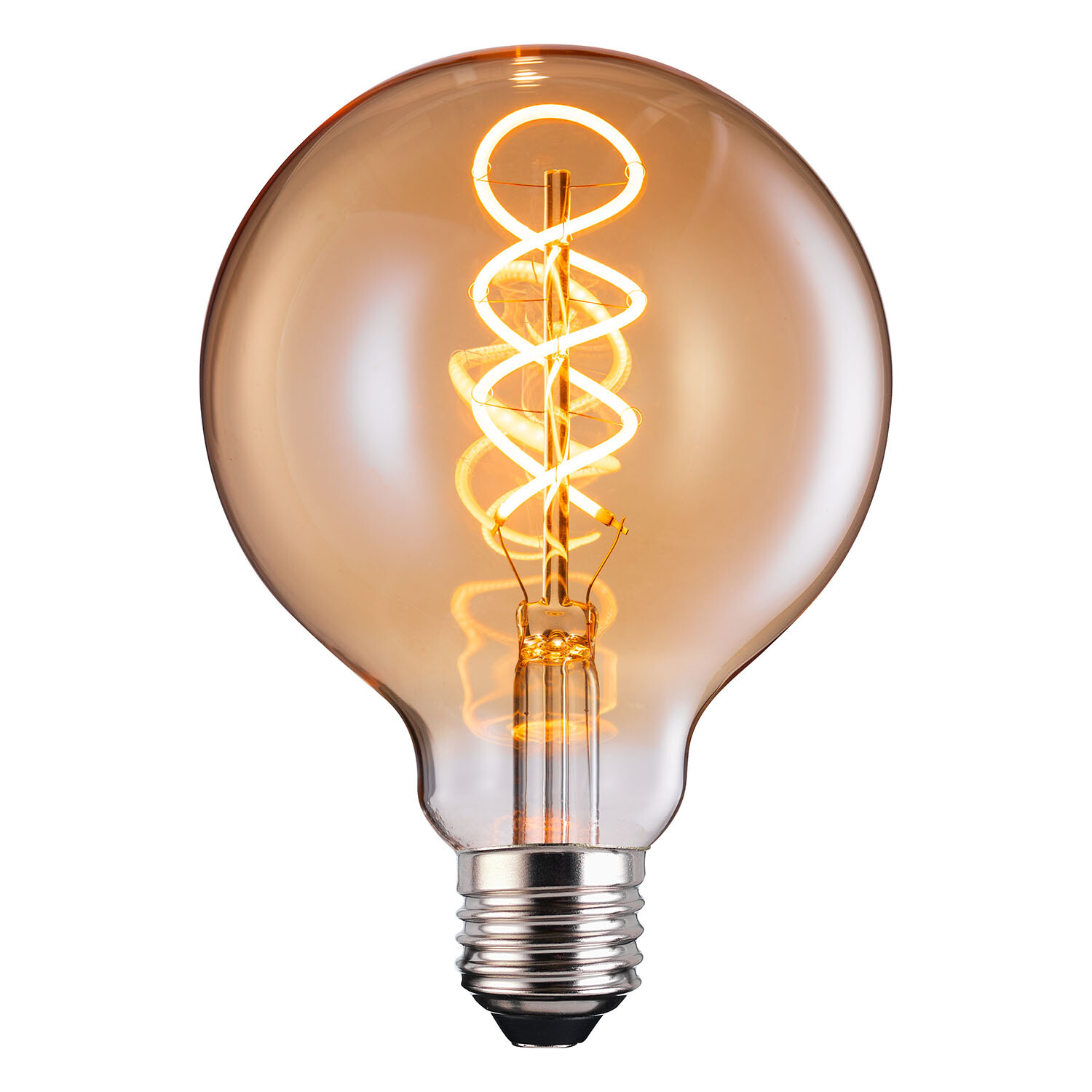 TCP Decorative Filament Amber G95 240L E27 Bulb Warm White Image 1