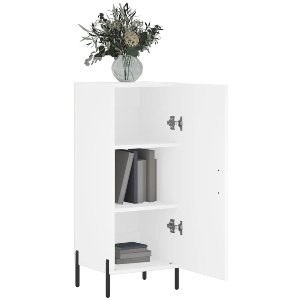vidaXL Single Door White Sideboard Image 4