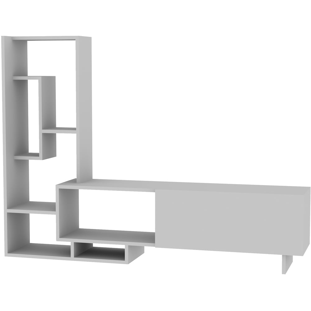 Decorotika Pega 6 Shelf White TV Unit Image 3