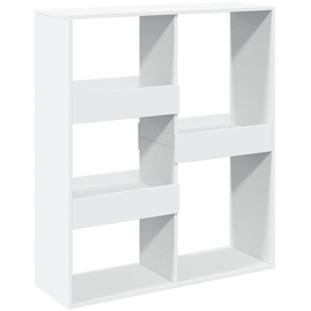 vidaXL 5 Shelf White Bookcase Image 2
