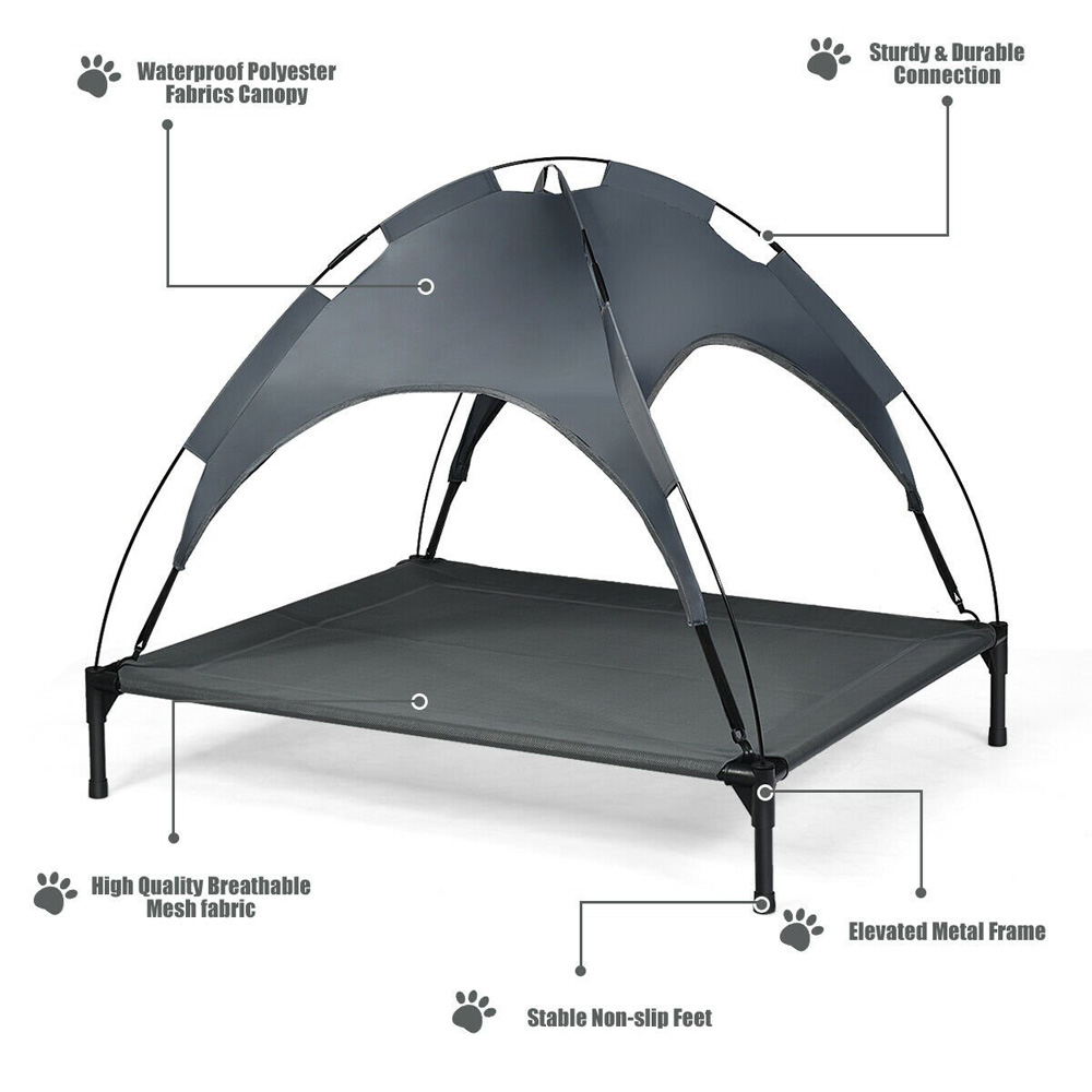 Costway Elevated Pet Bed with Removable Canopy Image 8