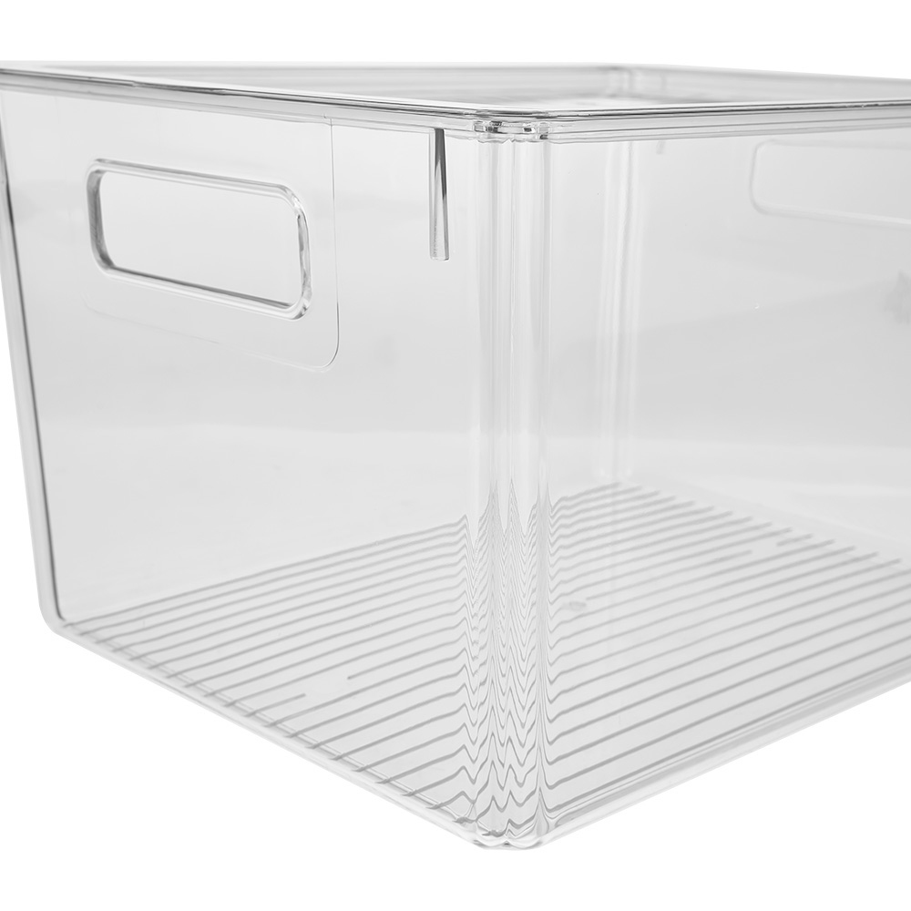 Living and Home Clear Stackable Fridge Organiser Storage Box Set 8 Pack Image 6