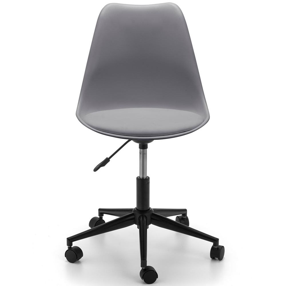 Julian Bowen Erika Grey and Black PU Swivel Office Chair Image 3