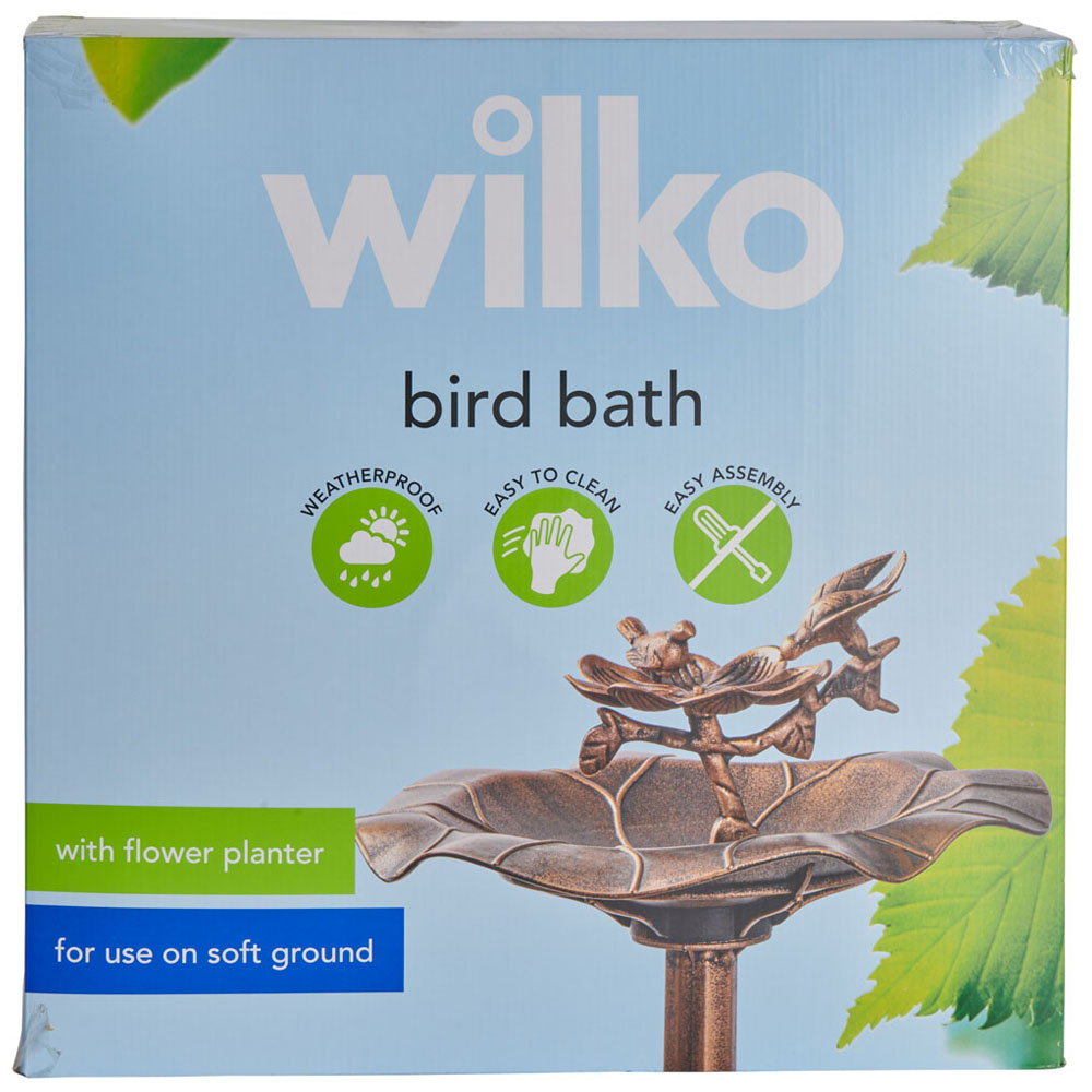 Wilko Plastic Bird Bath Image 7