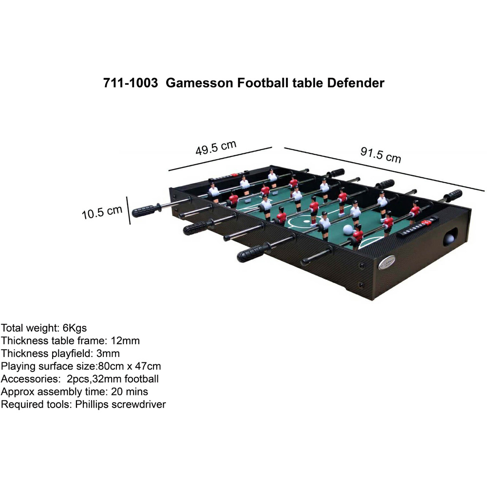 Gamesson Striker II 3ft Tabletop Football Game Image 9