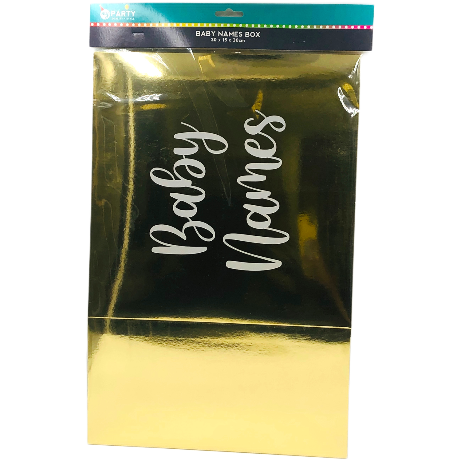 Gold Foil Baby Names Guess Box - Gold Image 2