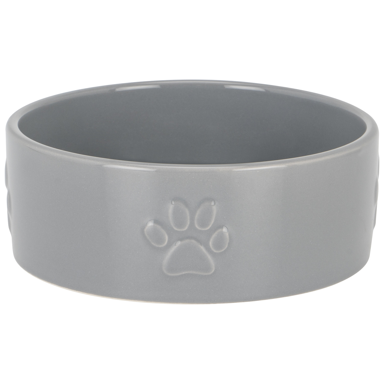 Clever Paws Grey Ceramic Medium Pet Bowl Image 1