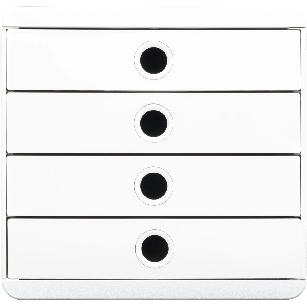 Exacompta Pop-Box Autentik 4 Drawer White Filing Unit Image 2