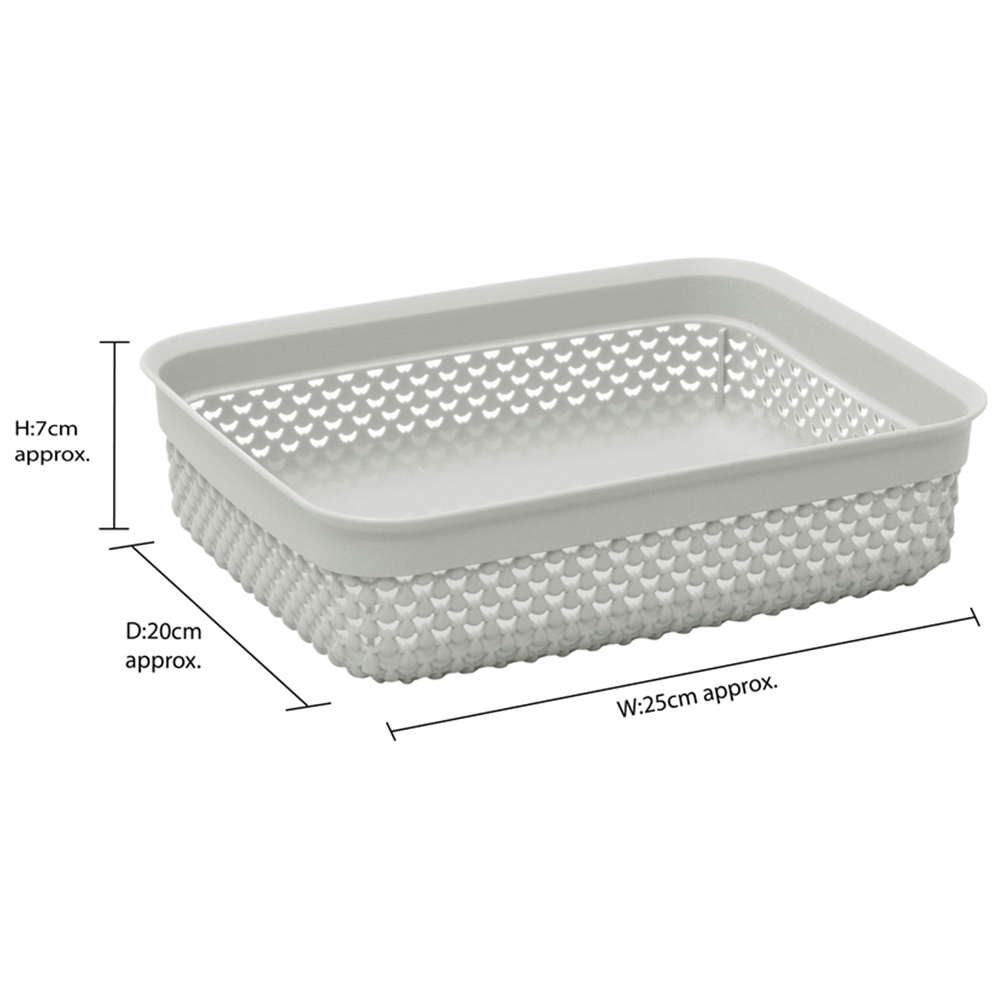 JVL Droplette 2.2L Ice Grey Storage Basket Image 6