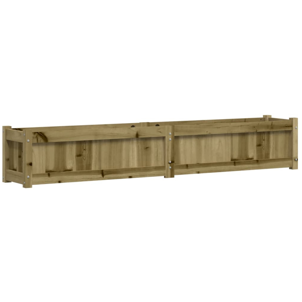 vidaXL Natural Impregnated Pine Wood Garden Planter 180 x 31 x 31cm Image 6