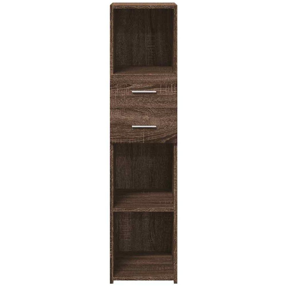 vidaXL 2 Drawer 3 Shelf Brown Oak Highboard Image 4