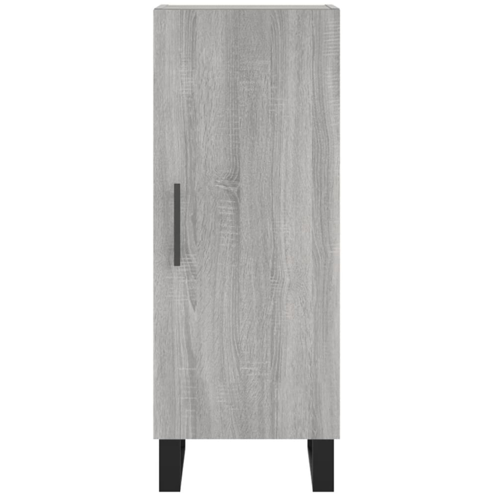 vidaXL 2 Glass and Wood Door Grey Sonoma Highboard Image 8
