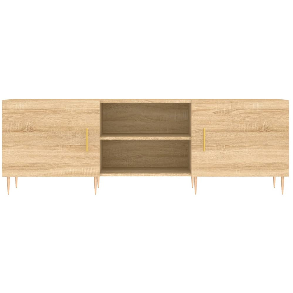 vidaXL 2 Door 2 Shelf Sonoma Oak TV Cabinet Image 5