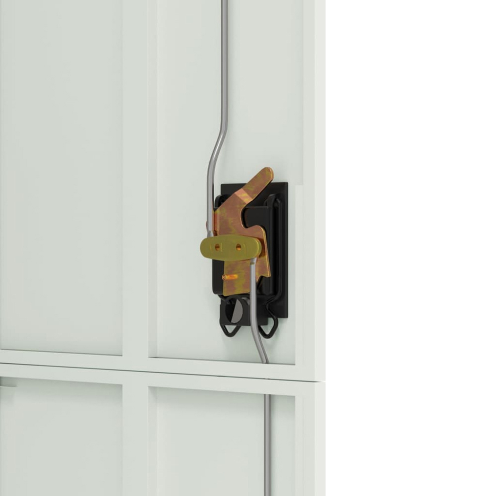 vidaXL 2 Door 5 Shelf Light Grey Powder Coated Steel File Cabinet Image 7