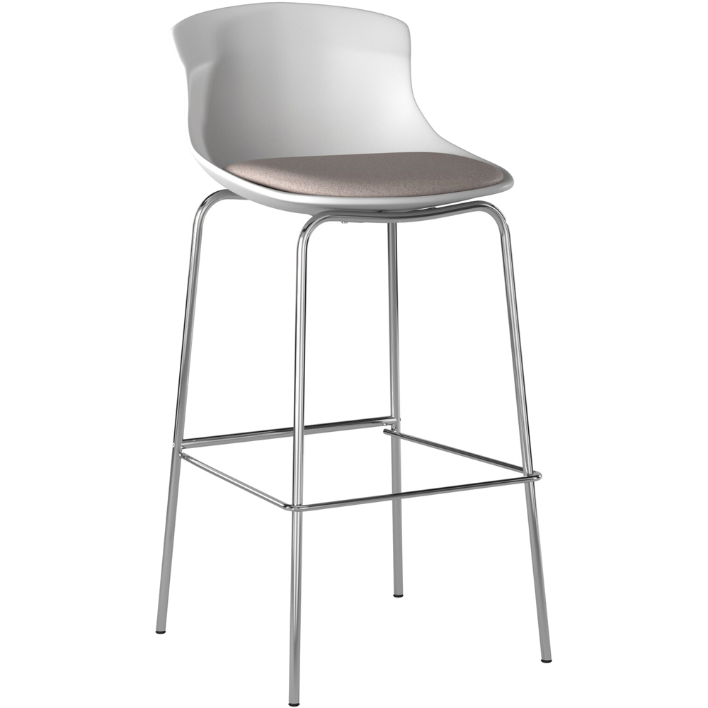 Dorel Helena Grey Velvet Barstool Image 2