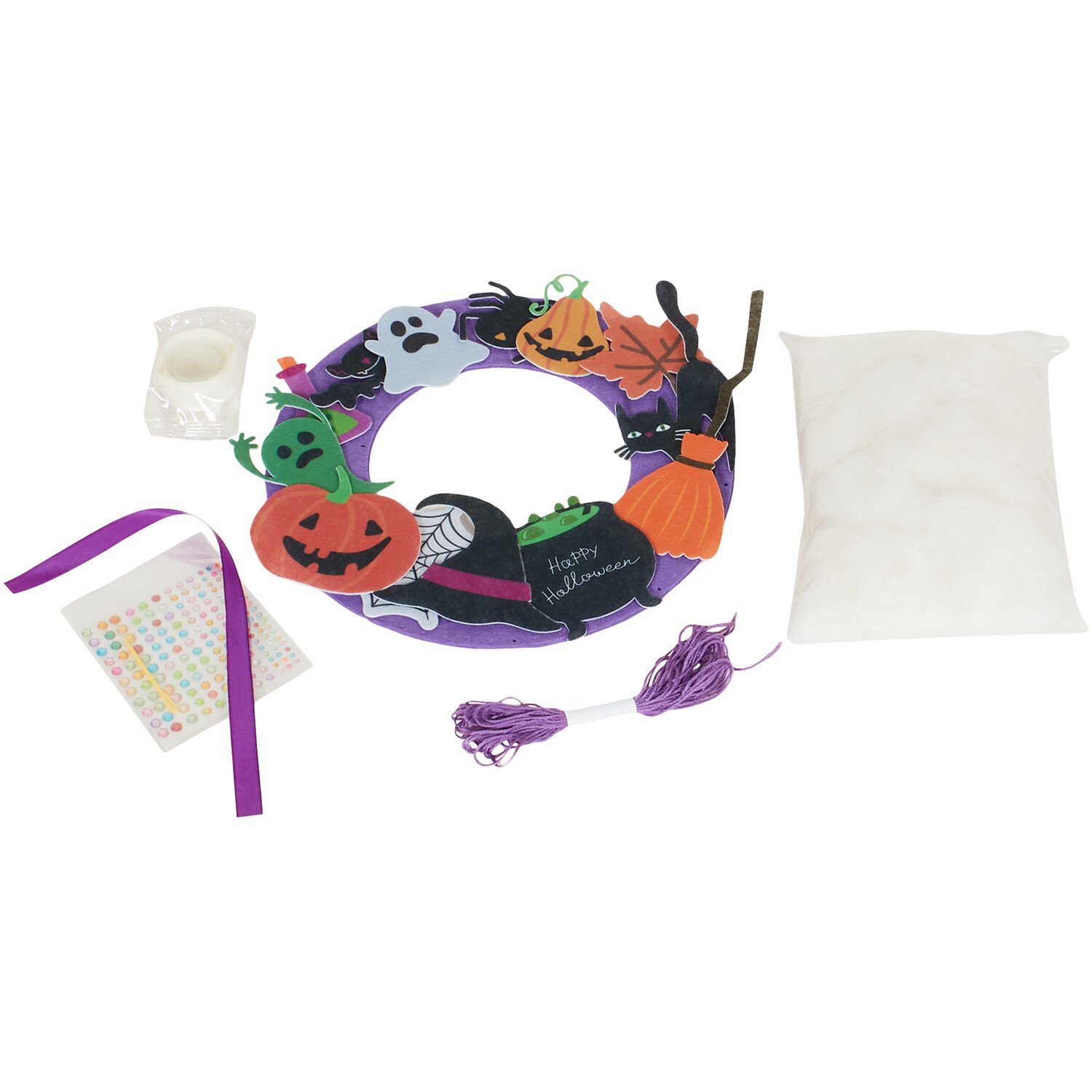 Sew Your Own Felt the Halloween Wreath Image 3