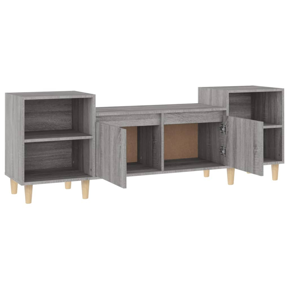 vidaXL 2 Door 4 Shelf Grey Sonoma TV Cabinet Image 4