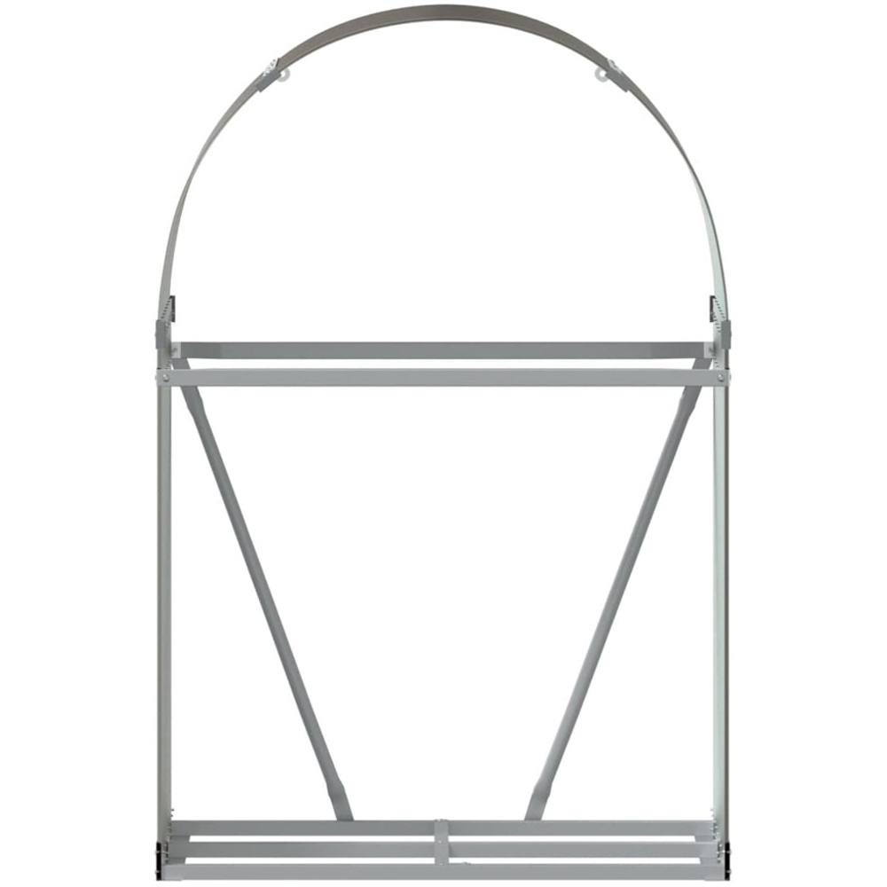 vidaXL Brown Galvanised Steel Firewood Log Holder 120 x 80 x 45cm Image 3