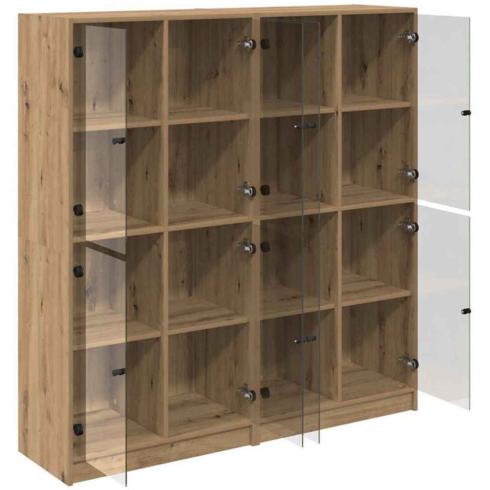vidaXL 8 Glass Door Artisan Oak Sideboard Image 5