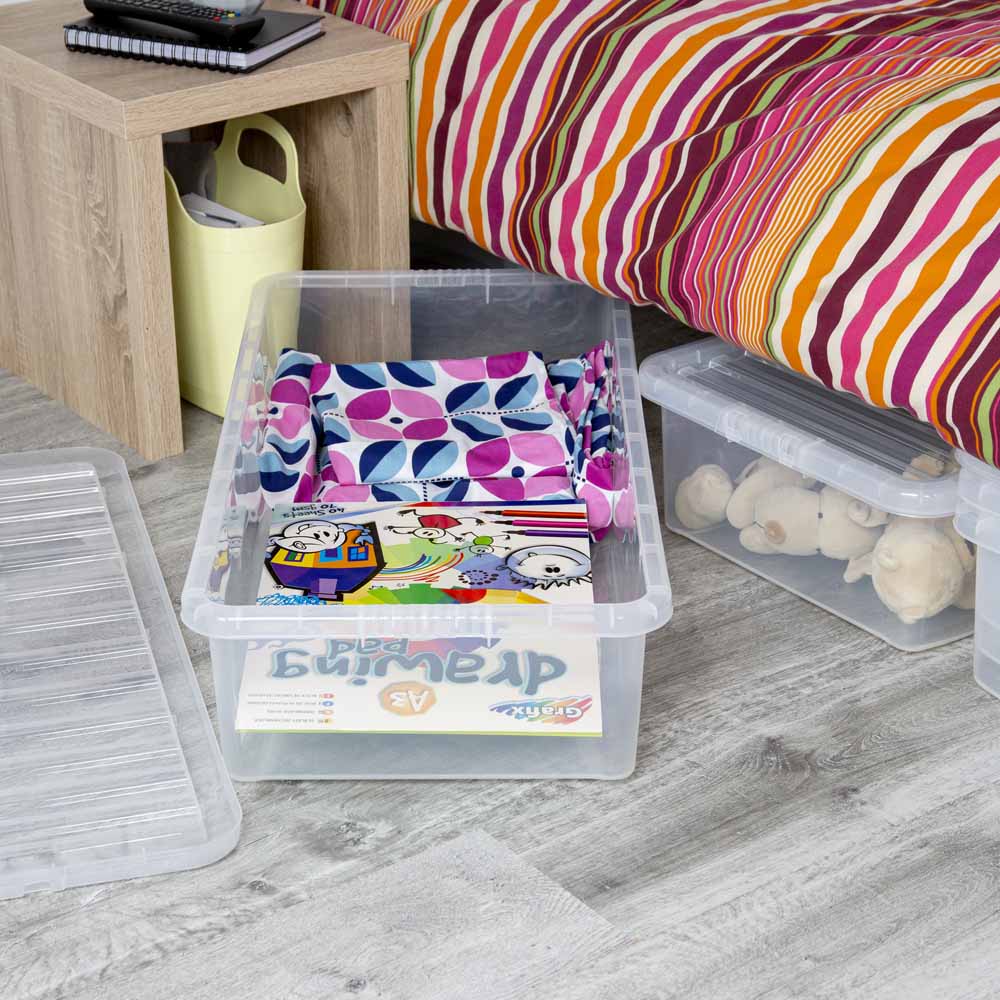 Wham 42L Crystal Storage Box with Lid 5 Pack Image 2