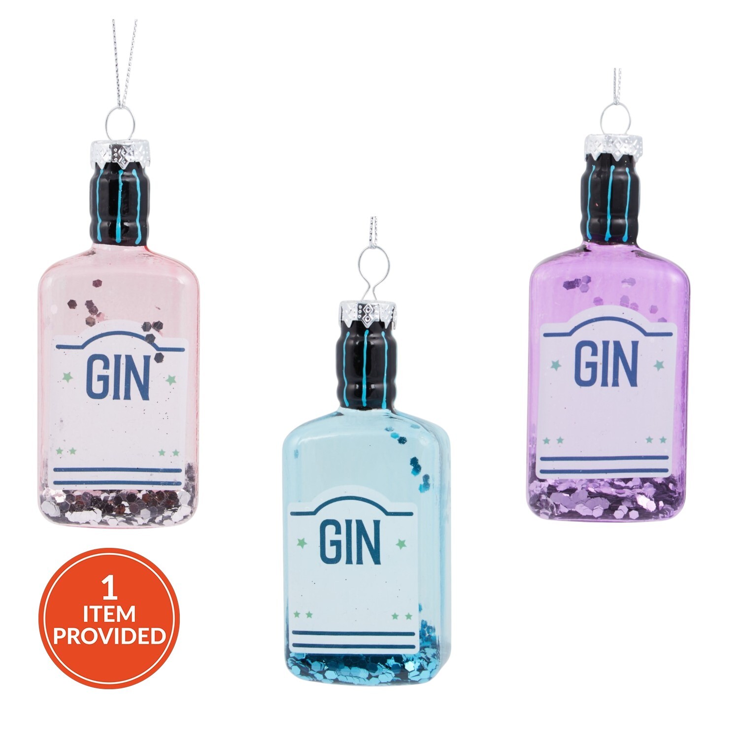 Glass Gin Hanging Decoration Image 1