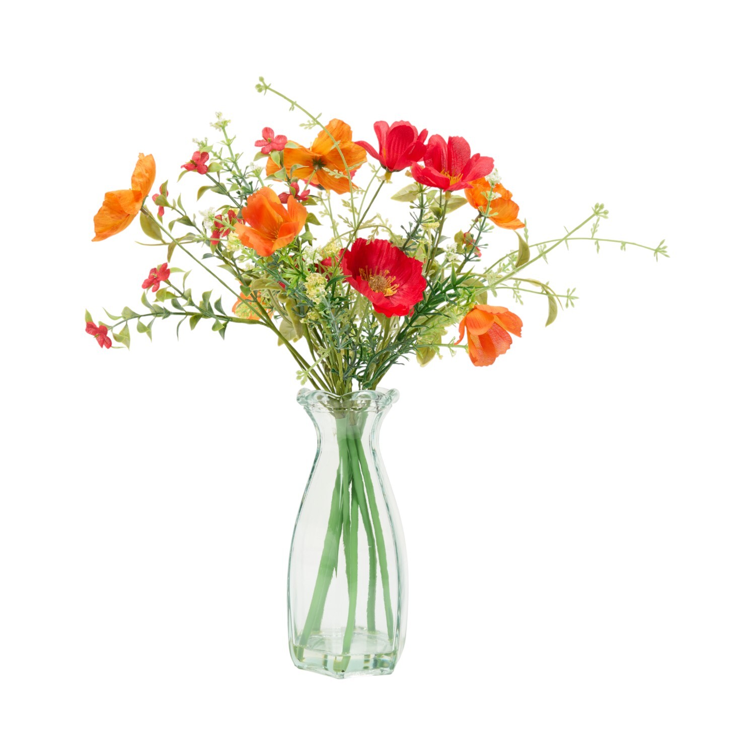 Poppy Artificial Plant Vase Arrangement Image 7