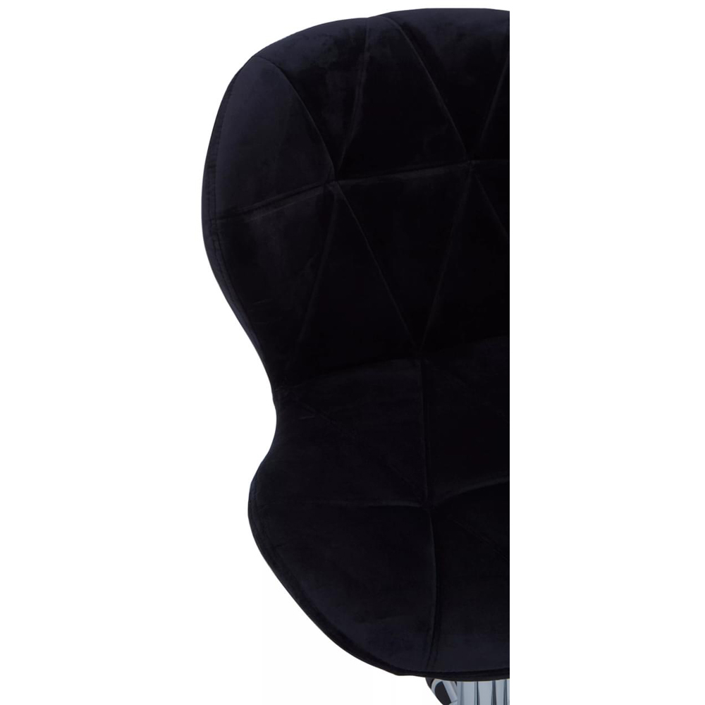 Premier Housewares Black Velvet Quilted Home Office Chair Image 6