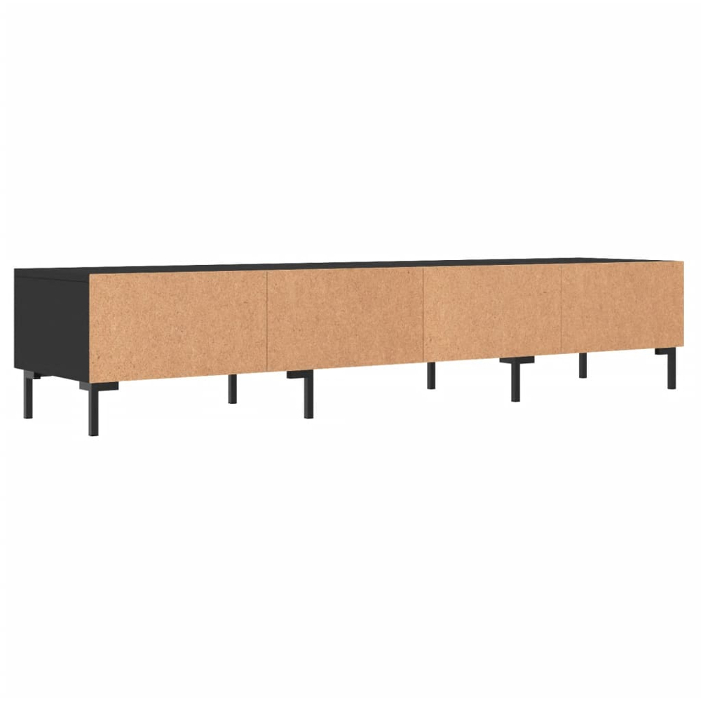 vidaXL 3 Drawer Black Modern TV Cabinet Image 8