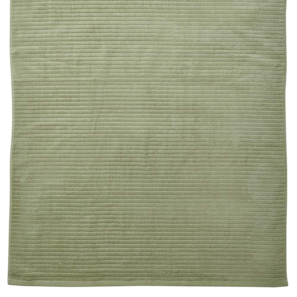 Wilko Sage Green Ribbed Bathsheet Towel Image 5