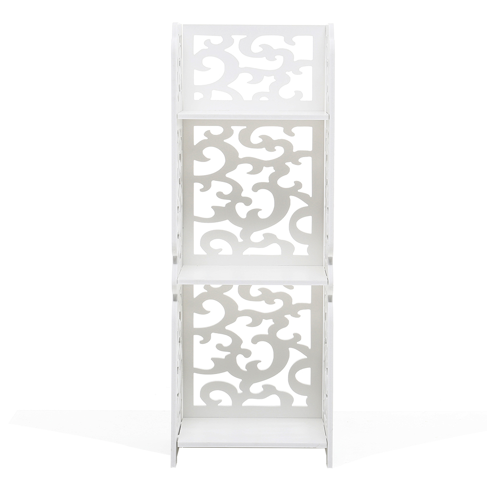 Living and Home 3-Tier White Storage Display Shelving Image 1