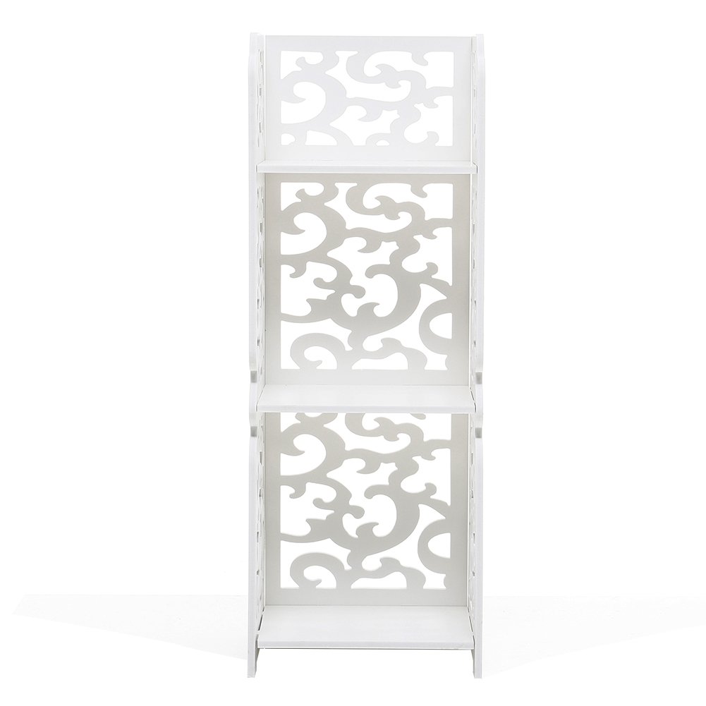 3 Tier White Storage Display Shelving Image 1