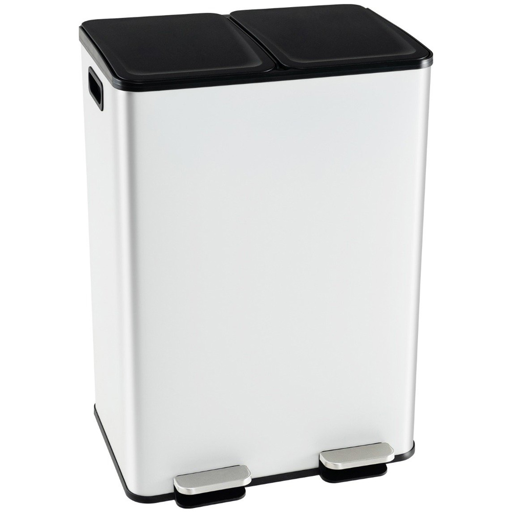 Costway White Soft Close Lid Bin with Deodoriser Compartments Image 1