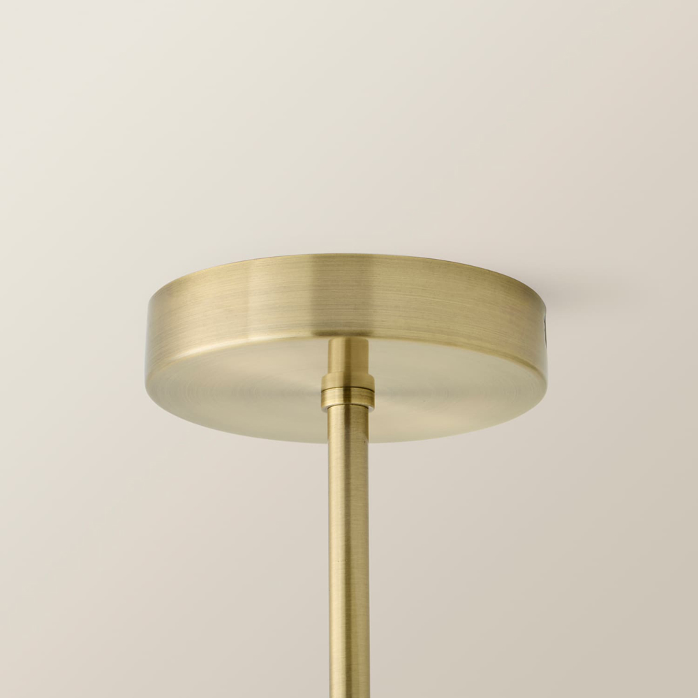 ValueLights Fallon Frosted Glass Globe Shade Gold Ceiling Light Bar with Bulb Image 3
