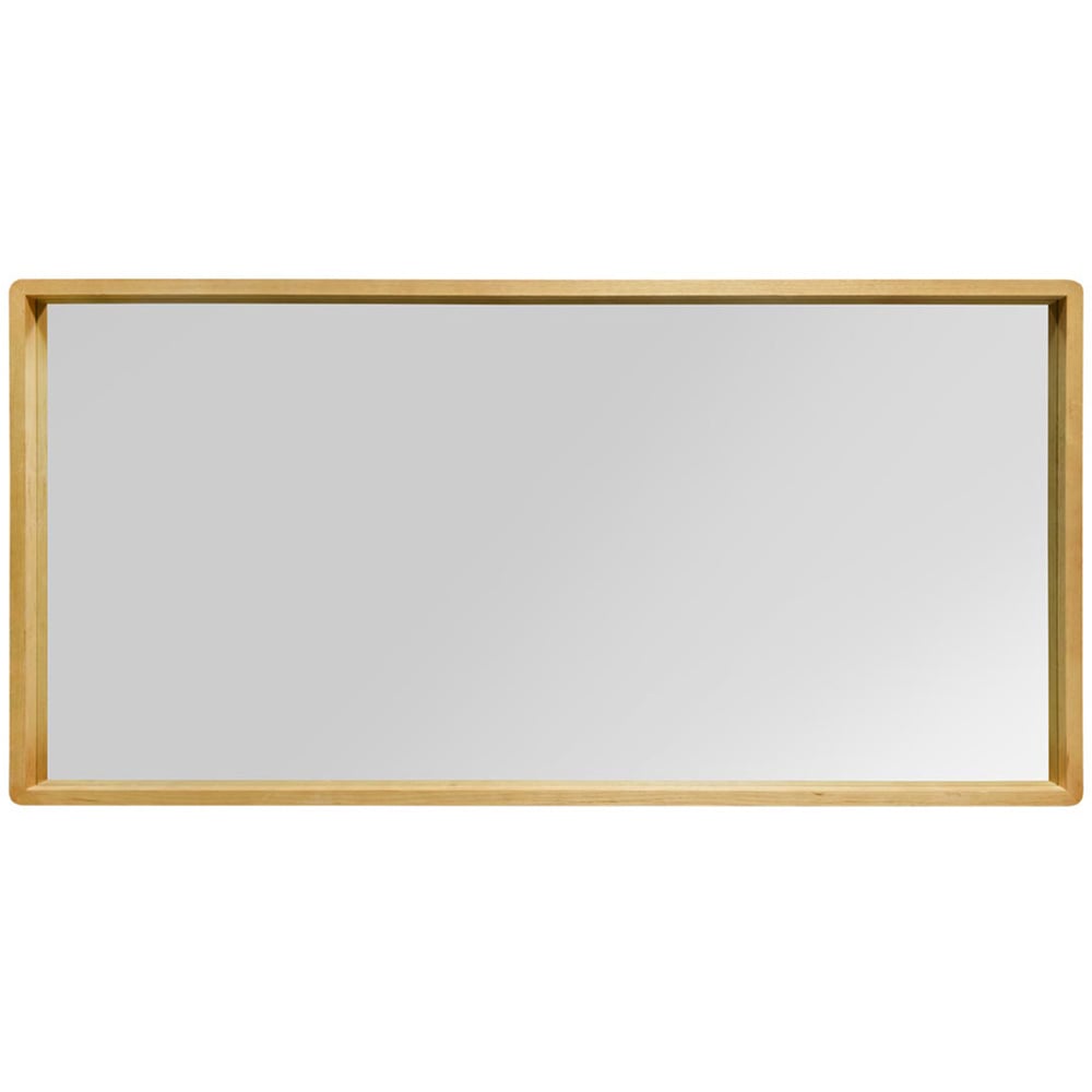 The Naturalis Solid Oak Rounded Corner Leaner Wall Mirror 160 x 80cm Image 3