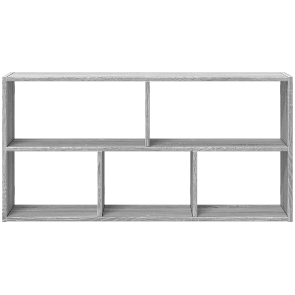 vidaXL 5 Shelf Grey Sonoma Floating Wall Shelf Image 3