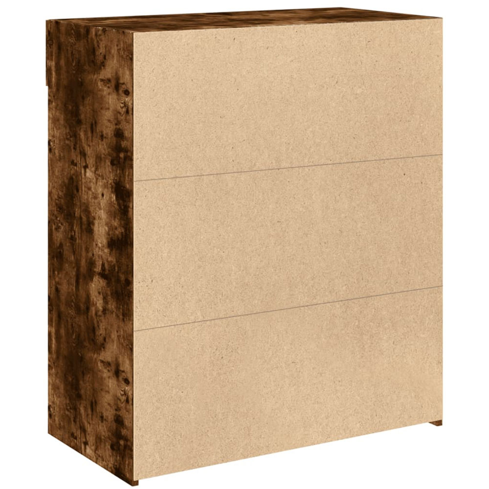 vidaXL 2 Drawer 6 Shelf Smoked Oak Sideboard Image 6