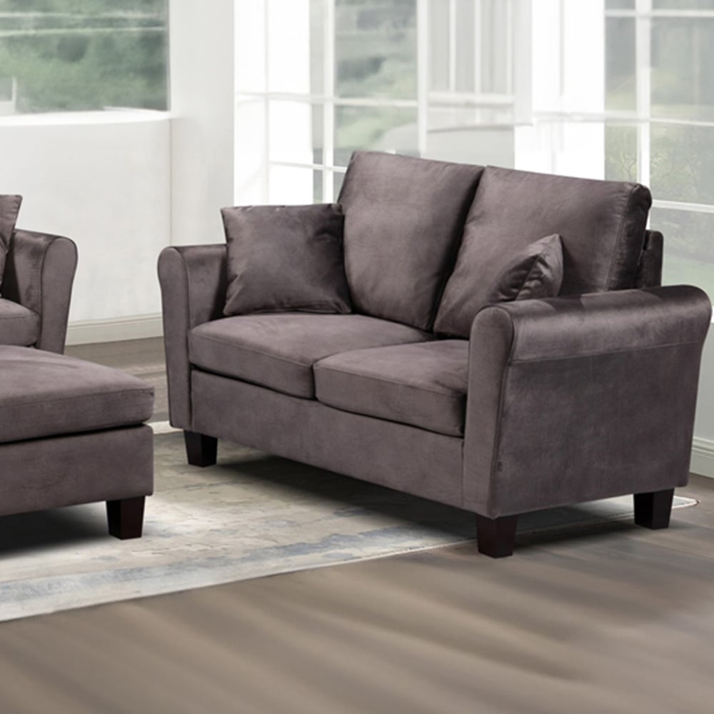 Brooklyn 3+2 Seater Mottled Mink Brushed Velvet Sofa Set Image 3