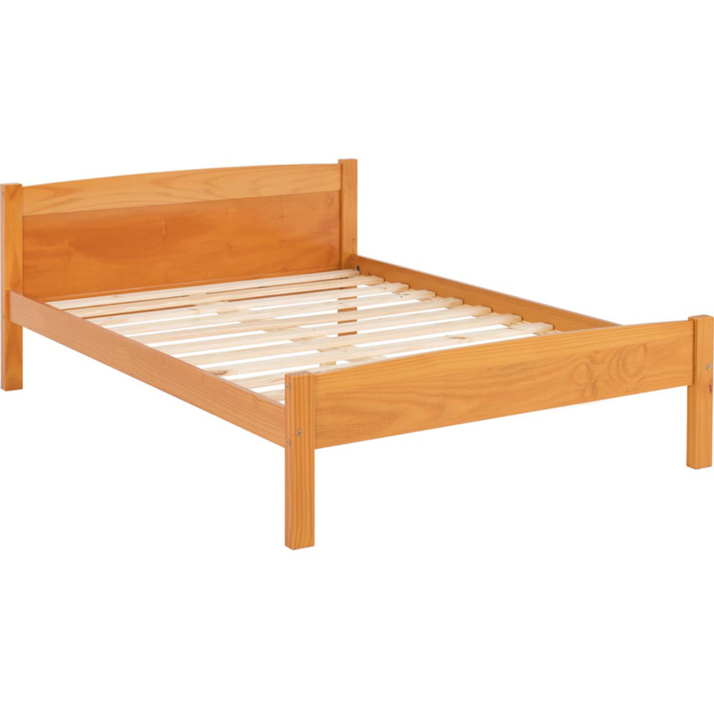 Seconique Double Amber Antique Pine Bed Frame Image 2